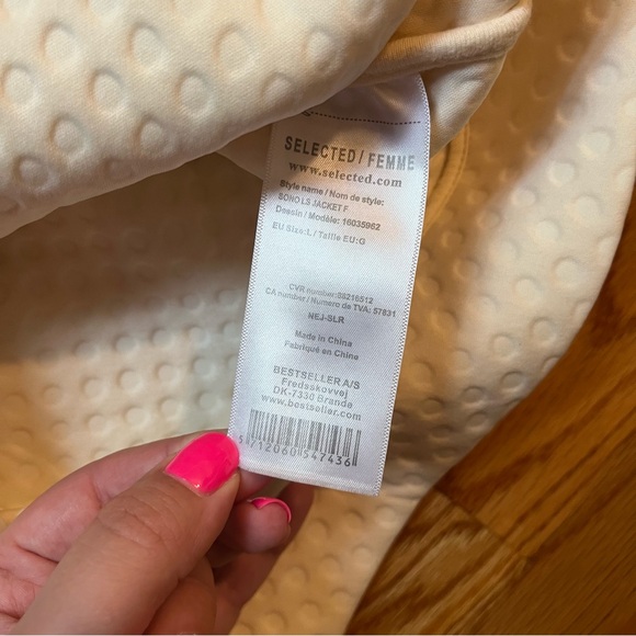 Selected Femme Sono cream jacket size large - Picture 6 of 6